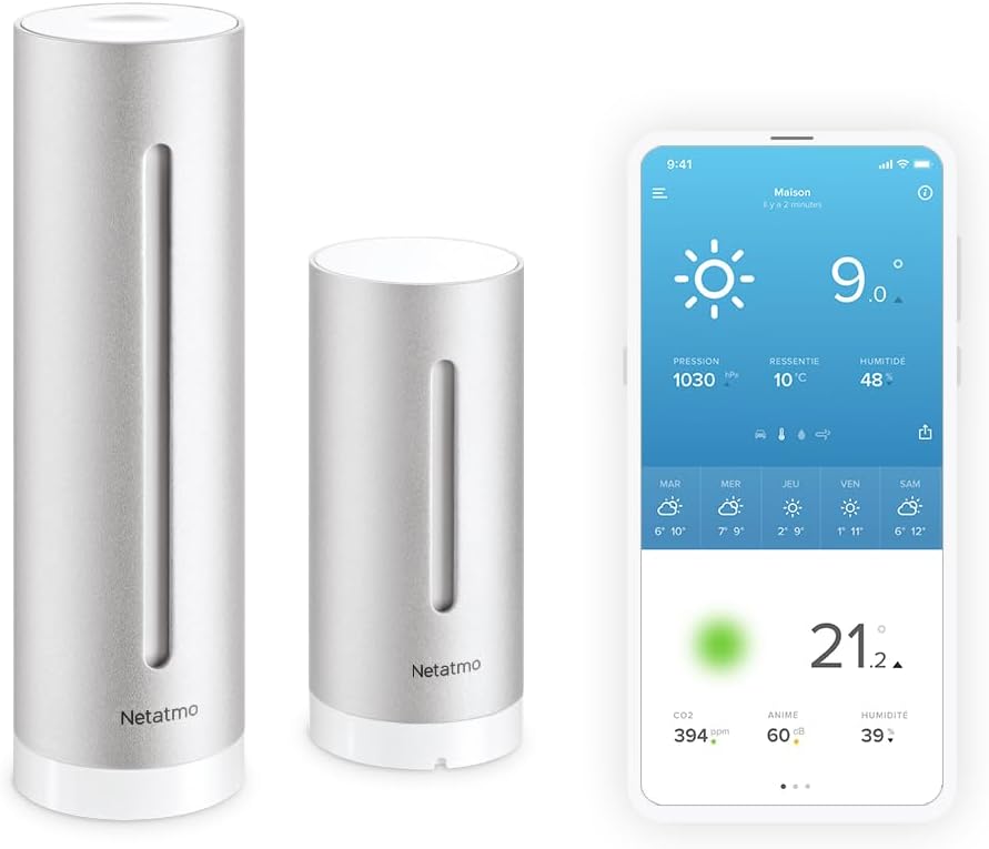 Netatmo estación meteorológica inteligente diseño aluminio