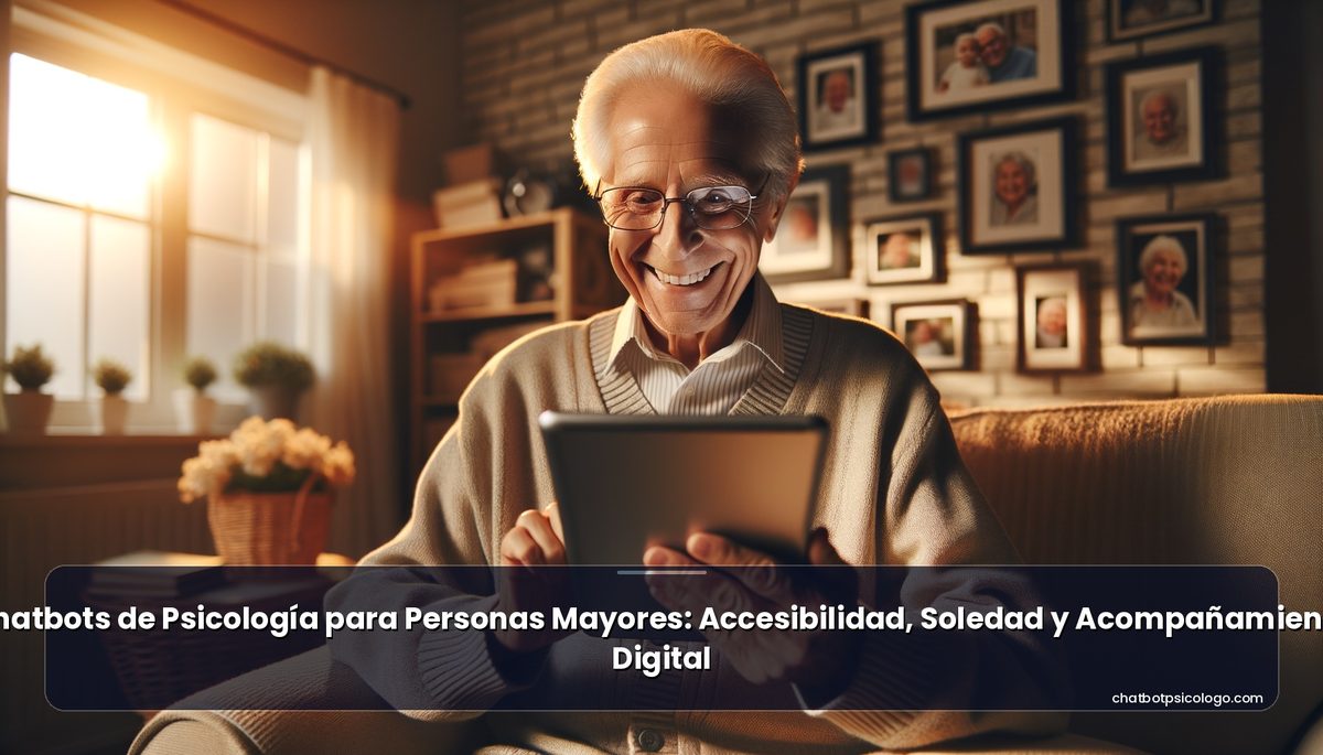 Chatbots de Psicología para Personas Mayores: Accesibilidad, Soledad y Acompañamiento Digital