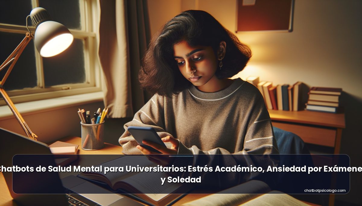 Chatbots de Salud Mental para Universitarios: Estrés Académico, Ansiedad por Exámenes y Soledad