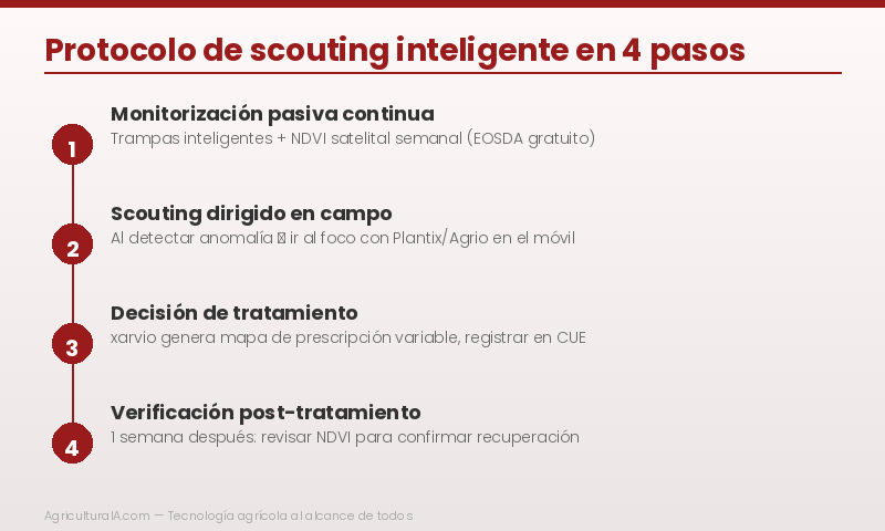 Infografía: protocolo de scouting inteligente con IA