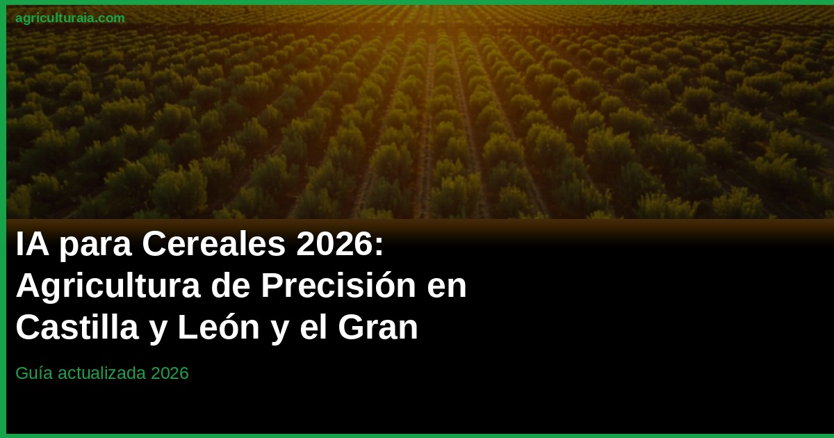 IA en Cereales 2026: Agricultura de Precisión en Castilla y León