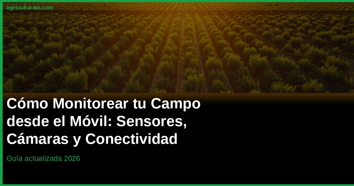 Monitorear el Campo desde el Móvil 2026: Sensores y Cámaras