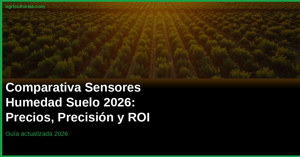Comparativa Sensores Humedad Suelo 2026: Precios y ROI