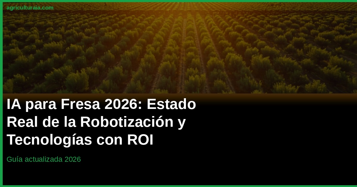 IA en Fresas 2026: Robotización y ROI en Huelva