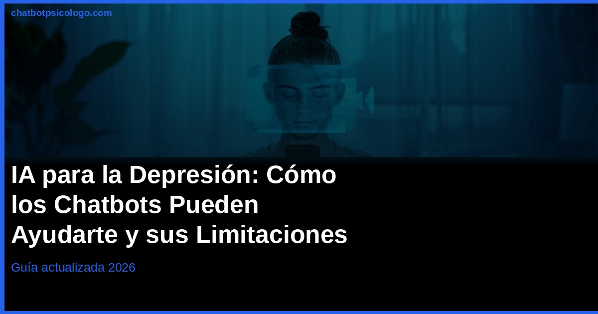IA para la Depresión 2026: Chatbots que Pueden Ayudar