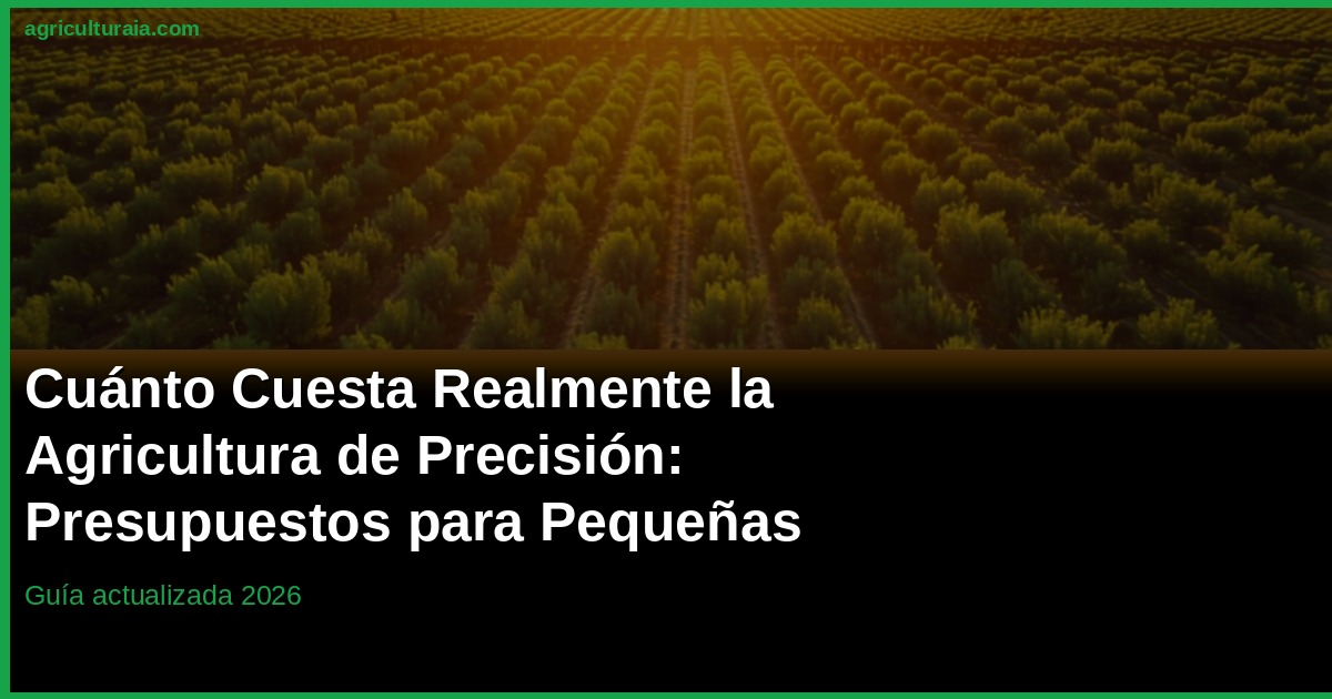 Coste Agricultura de Precisión 2026: Presupuestos Reales