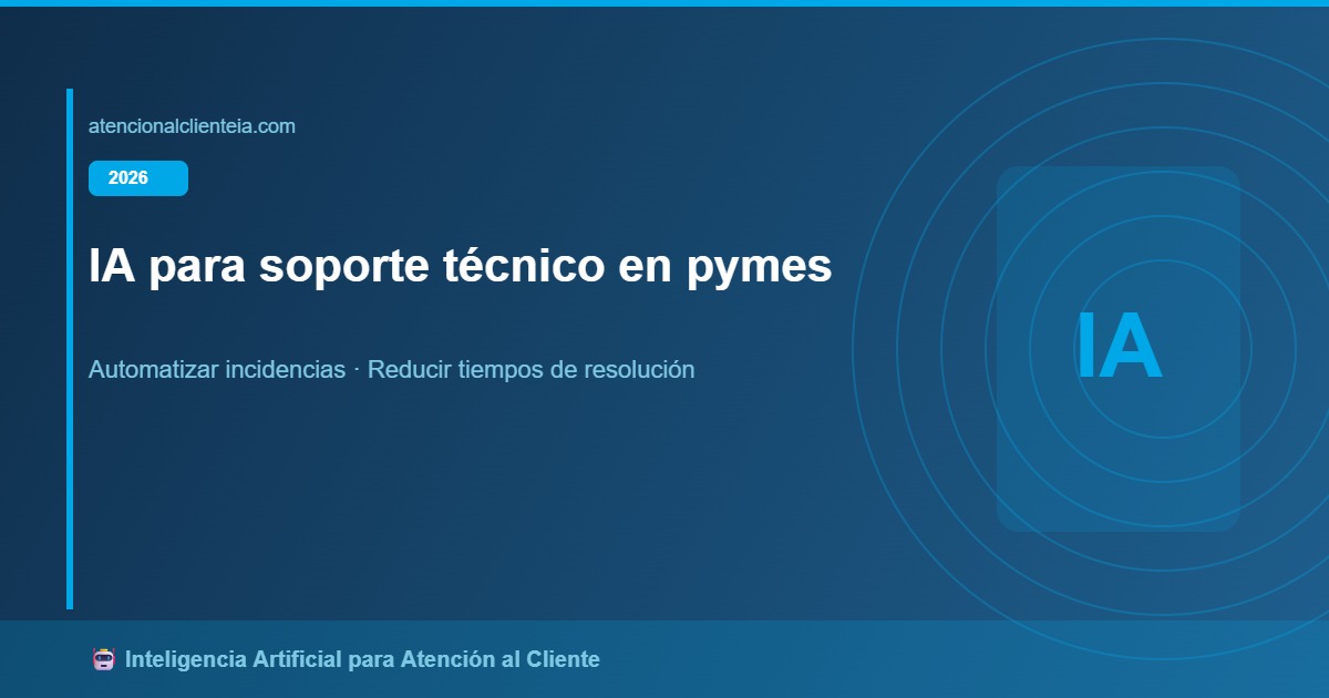 IA para Soporte Técnico en Pymes: Automatizar 2026