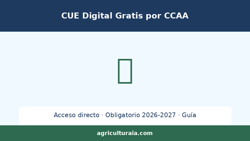 CUE Digital Gratis por Comunidad Autónoma 2026: Guía