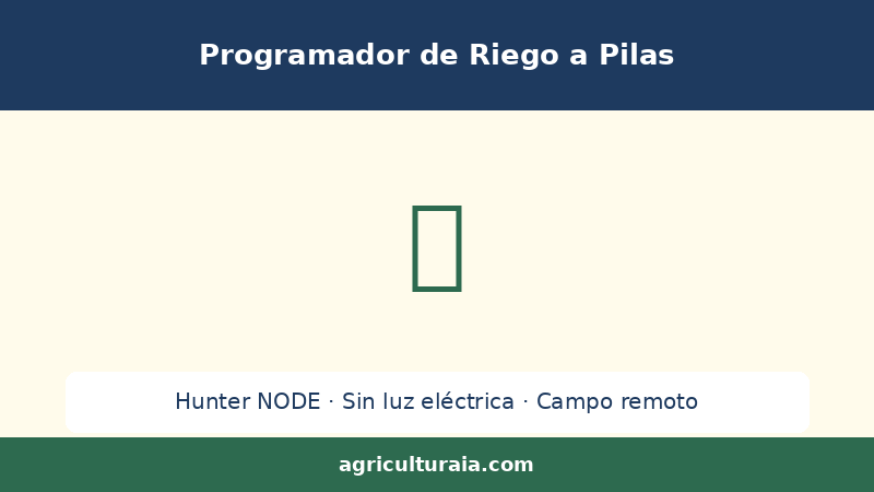 Programador de riego a pilas Hunter NODE