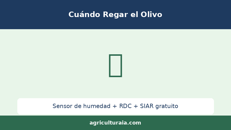 Cuándo Regar el Olivo con Sensor Humedad del Suelo 2026