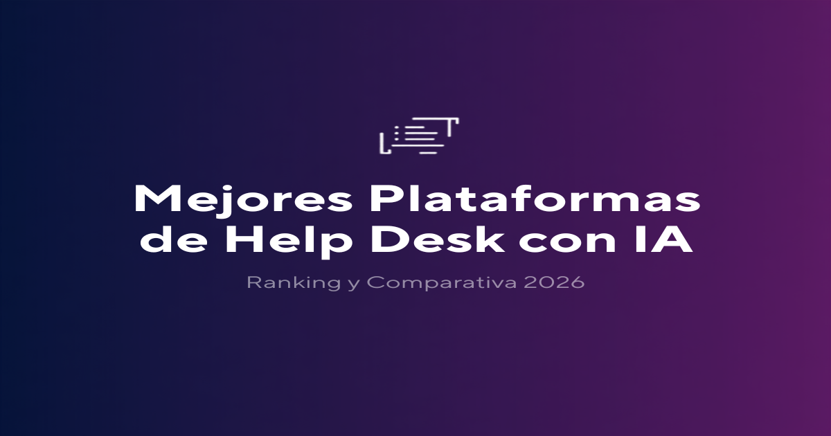 Mejores Plataformas de Help Desk con IA 2026: Ranking y Comparativa