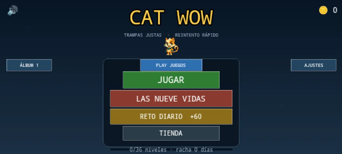 Cat Wow: tutorial y prueba real del juego de plataformas troll (2026)