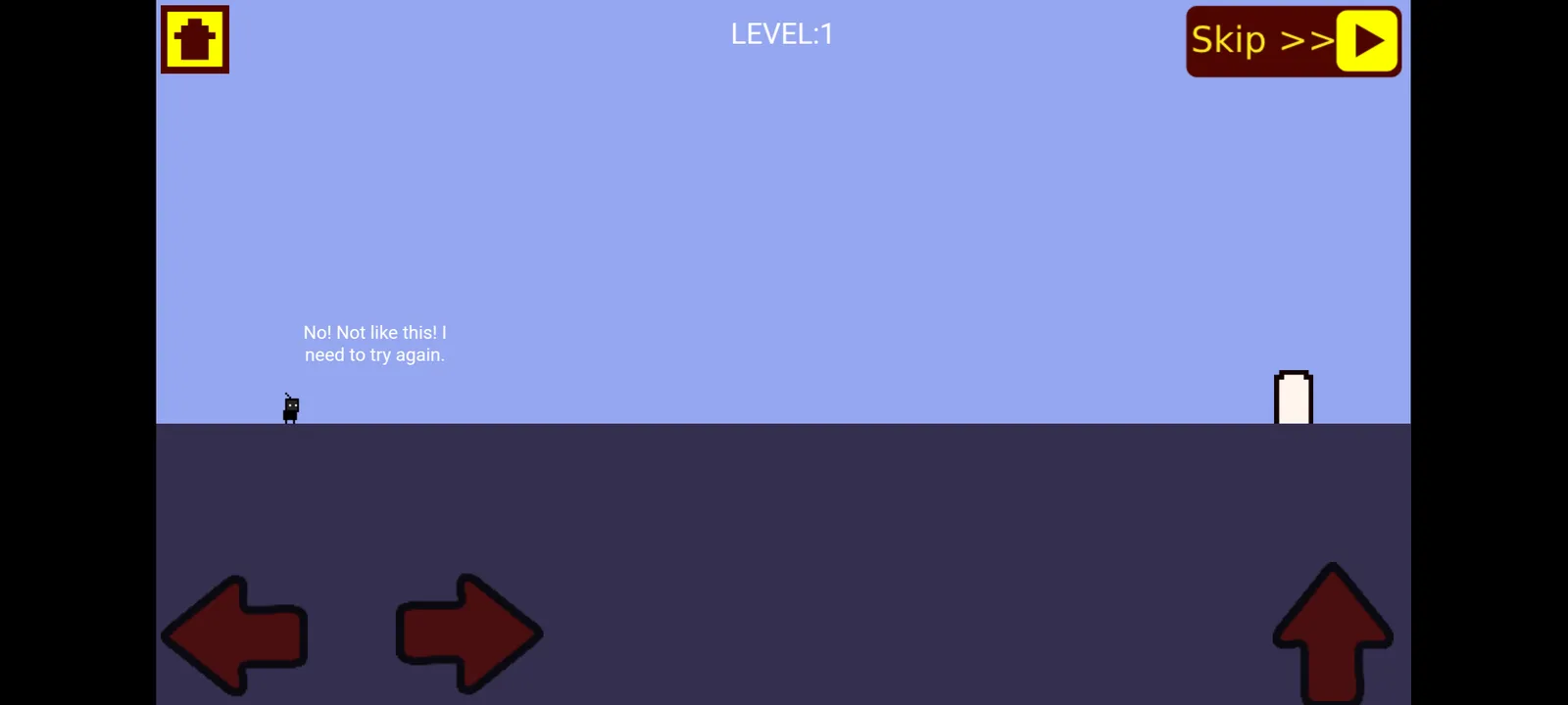 Mensaje de reintento de Level Devil 4 después de caer en una trampa