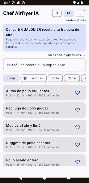 Captura oficial de Chef Airfryer IA para Android