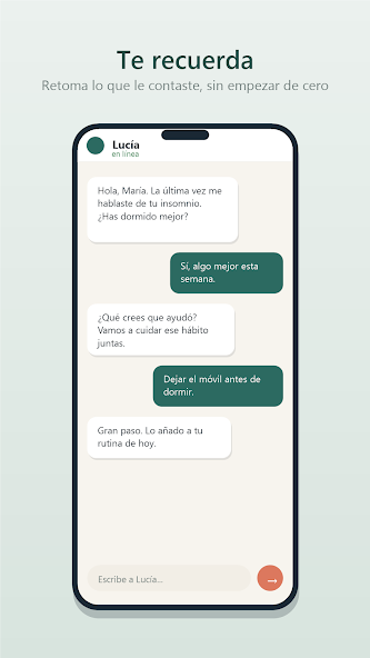 Captura oficial de Lucía para Android