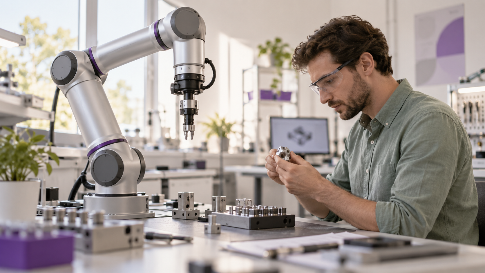 Ciencia y robótica. Escena ilustrativa generada con IA.